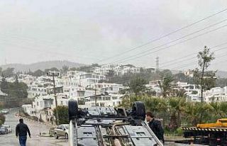 Bodrum’da yağış kaza getirdi