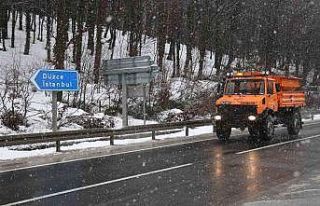 Bolu Dağı’nda kar