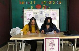 BUBYO öğrencilerinden kadına şiddeti önleme kampanyası