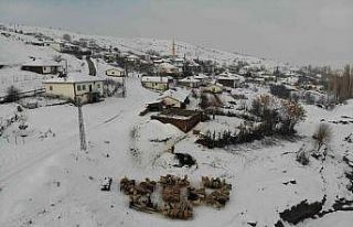 Çetin kış aylarında köyde yaşam mücadelesi