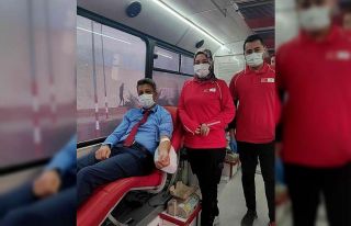 Cezaevi personeli kan bağışında bulundu