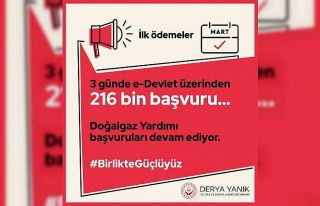 Doğalgaz yardımına 3 günde 216 bin kişi başvuru...