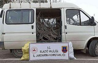 Elazığ’da kablo hırsızı yakalandı