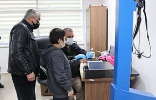 Engelli öğrencilerin parmak izi alındı