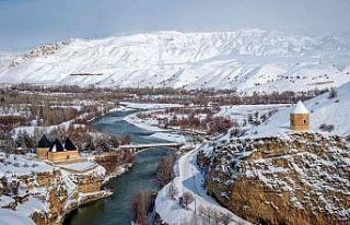 Erzincan’da kartpostallık kış fotoğrafları