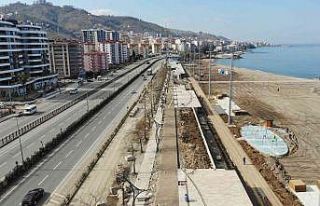 Giresun Belediyesi sahil projesinin yüzde 75’ini...