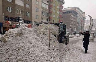 Hakkari’de karla mücadele çalışması