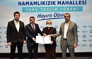 Hamamlıkızık sakinleri tapularına kavuştu
