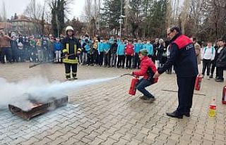 Hisarcık’ta okullarda deprem ve yangın tatbikatı