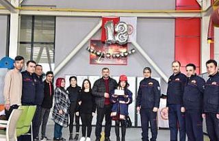 İtfaiyede sürpriz doğum günü