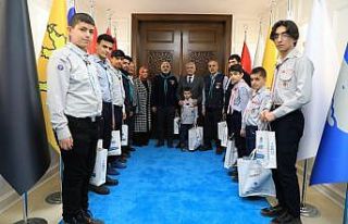 İzcilerden Başkan Güder’e ziyaret