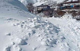 Kahramanmaraş’ta köy yoluna çığ düştü