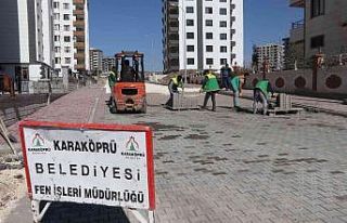 Karaköprü’de kilitli parke çalışmaları devam...