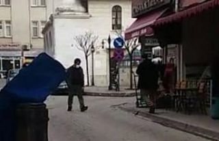 Karganın hamsi keyfi kamerada