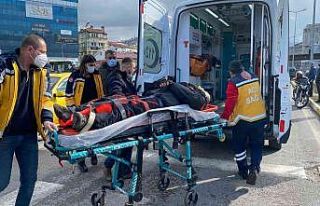 Kaygan zemin kazaya neden oldu: 1 yaralı