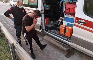 Kazada kanlar içinde kalan sürücü ayakkabısı...