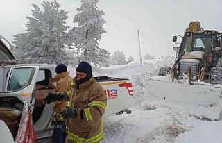 Kazdağları’nda zorlu kurtarma çalışmaları...
