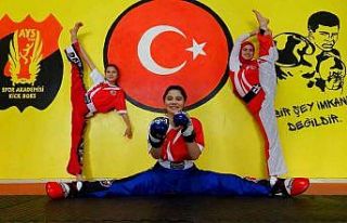 Kick boksçu kız kardeşlerin hedefi dünya şampiyonluğu