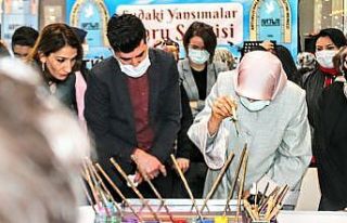 Mardin’de ’Sudaki Yansımalar’ adlı ebru sergisi...