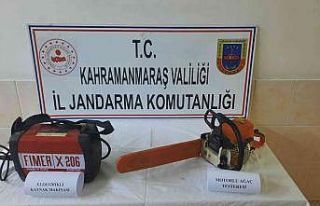 Motorlu testere ve kaynak makinesi çalan hırsız...