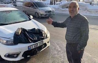 Muş’ta soğuk havaya hazırlıksız yakalanan vatandaşın...