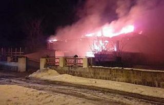 Müstakil ev cayır cayır yandı