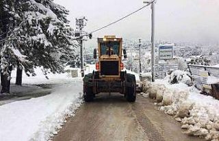 Nilüfer’in yüksek kesimlerinde karla mücadele