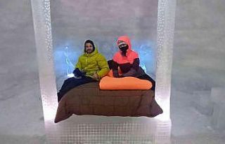 (ÖZEL) Uludağ’a gelenler buzdan evde konaklıyor