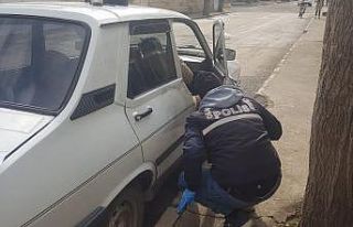 Park halindeki otomobil soyuldu