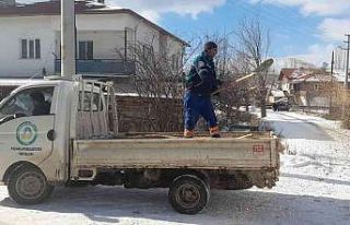 Pazarlar’da karla mücadelede 100 ton tuz kullanıldı