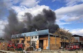 Plastik kasa fabrikasında yangın