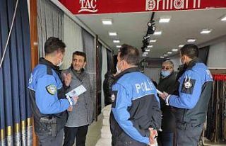 Polisten esnafa bilgilendirme ziyareti