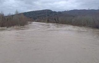 Sağanak yağış Filyos ırmağında taşkına neden...