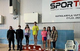 Samsatlı öğrenci dört yüzme kategorisinde birinci...
