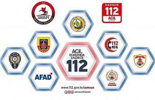 Samsun’da 2021 yılında 1 milyon 623 bin acil çağrı...