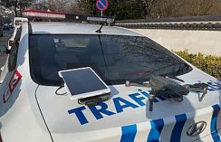 Sarıyer’de dron’lu trafik denetimi