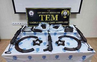 Siirt’te terör örgütü PKK’ya ait çok sayıda...