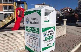 Suluova Belediyesi’nden atık giysi toplama kutuları...