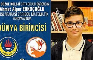 TED Düzce Koleji öğrencisi dünya birincisi oldu