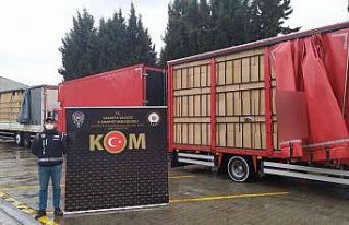 TEM Otoyolunda 14 milyon 510 bin boş makaron ele...