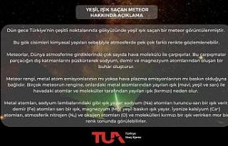 Türkiye Uzay Ajansı’ndan “yeşil ışık saçan...