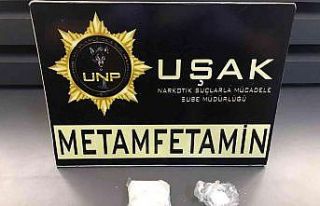 Uşak’ta 20 gram metamfetaminle yakalanan şahıs...