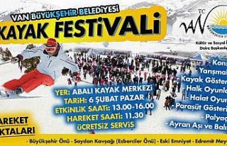 Van Büyükşehir Belediyesinden kayak festivali