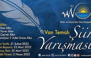 Van Büyükşehir Belediyesinden ödüllü şiir yarışması