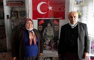 Yangında şehidin emanetleri zarar görmedi