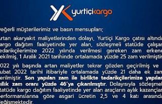 Yurtiçi Kargo’dan personele yapılan zamma ilişkin...