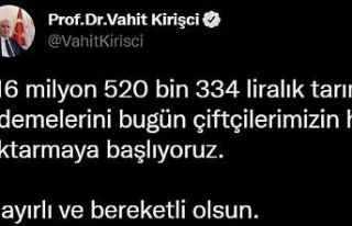 116 milyon liralık tarımsal destek ödemeleri, çiftçilerin...