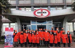 130 lise öğrencisi Erdemir’i ve üretim süreçlerini...