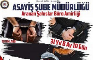 31  yıl hapis cezası olan şahıs yakalandı