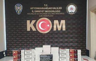 Afyonkarahisar’da kaçak tütün ele geçirildi